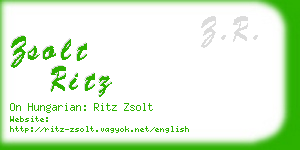 zsolt ritz business card